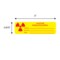 Nevs Labal, Caution Radioactive Material Isotope/Amount/Date 7/8" x 3" L-0598 - alternate 2